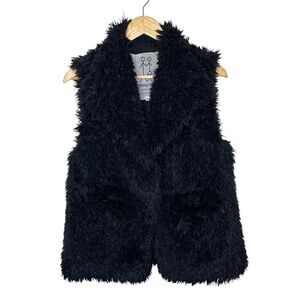 Johnny Was Black Fuzzy Vest